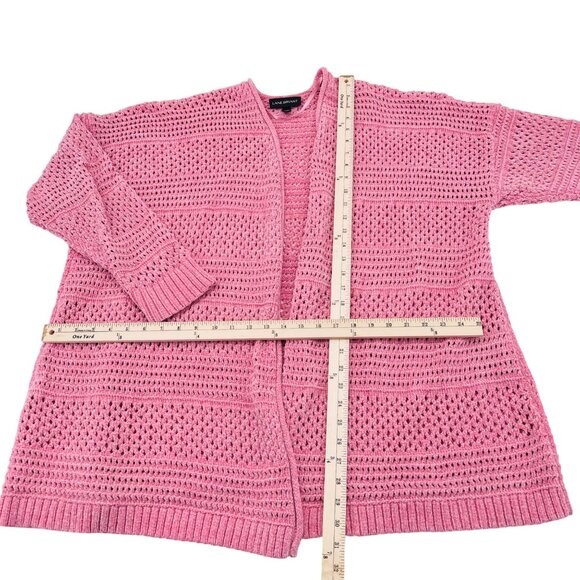 Lane Bryant‎ Womens Open Front Pink Knit Cardigan Sweater Size 22/24 Polyester & - Picture 3 of 5